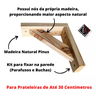 Suporte Madeira Mão Francesa Pinus 20x20cm Kit 8 Unidades - 3