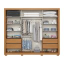 Ver imagem 2 de Guarda-roupa Casal 2 Portas Deslizantes 4 Gavetas Palace Cinamomo/off Whilte Henn