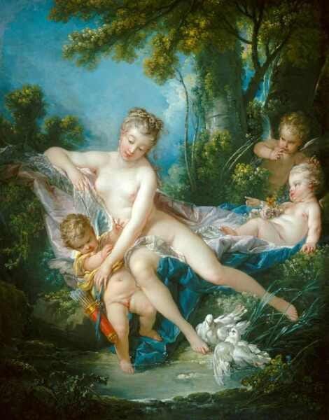 Vênus Consolando o Amor - Boucher - Tela 30x38 Para Quadro - 1