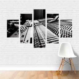 Quadro Música Estúdio Mixagem Aparelhos Produção Gravação Canvas - 1