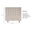 Ver imagem 3 de Cabeceira Estofada Cama Box King 195 Cm Alice Veludo:bege