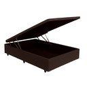 Ver imagem 1 de Base Box Baú Casal Suede Marrom - 138x188cm
