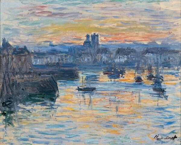 Porto de Dieppe - Monet - Tela 60x74 Para Quadro - 1