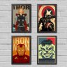 Kit Quadros Super Heróis Vingadores com Moldura - 1
