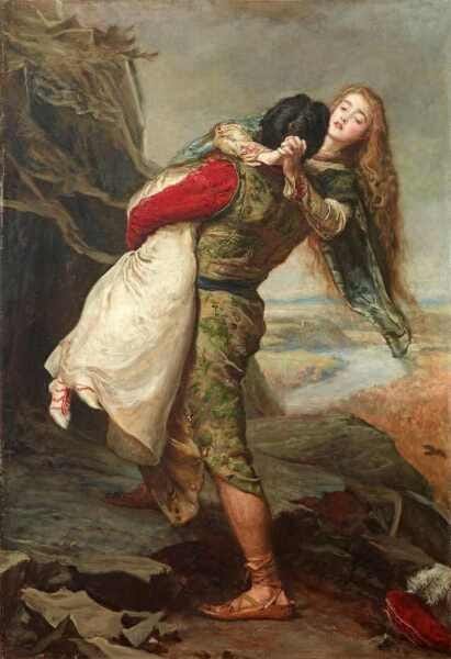 A Coroa do Amor - Millais - Tela 50x73 Para Quadro - 1