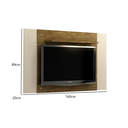 Ver imagem 2 de Painel para TVs ate 50 Polegadas America Valdemoveis Ipê/Off White