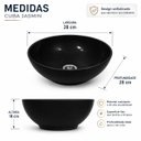 Ver imagem 2 de Cuba Sobrepor Pia Banheiro Preto Lavabo Bancada Polipropileno Luxo