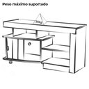 Ver imagem 4 de Rack Bancada para Tv 50 Pol 1p 122 Cm Cinamomo Off White Arly Cinamomo Off White