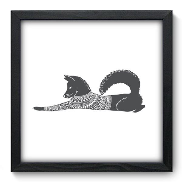 Quadro com Moldura - 33x33 - Lobo - N3031 - 1