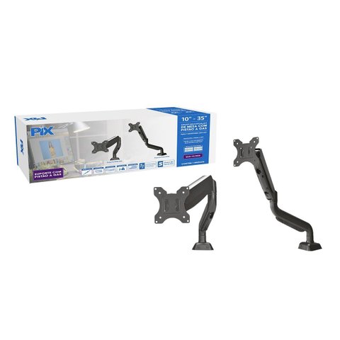 Suporte Monitor Pistao a Gas ( 1 Monitor ) - Morsa - 10 a 35 - Px-f80m