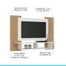 Painel para Tv até 50 Pol. com Nichos 131 X 91 Cm Atlanta Mdp Carvalho 0669 Menu - 2