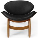 Ver imagem 5 de Kit 2 Poltronas Decorativa Orgânica Sala Living Kadosh L02 Couríssimo Preto Brilho - Lyam Decor