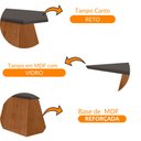 Ver imagem 4 de Mesa para Sala de Jantar Aida 120cm Em MDF e Vidro