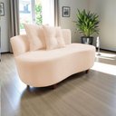 Ver imagem 1 de Namoradeira Sofá Feijão Suria Orgânica Couro Bege