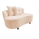 Ver imagem 2 de Namoradeira Sofá Feijão Suria Orgânica Couro Bege