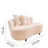 Namoradeira Sofá Feijão Suria Orgânica Couro Bege - 7