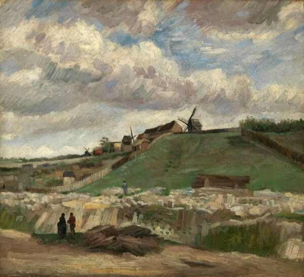 Colina em Montmartre - van Gogh - Tela 60x66 Para Quadro - 1