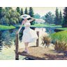 A Dama no Lago - Sarnoff - Tela 30x37 Para Quadro - 1