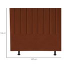 Ver imagem 3 de Cabeceira Estofada Cama Casal Queen Size 160 Cm Karla Veludo:terracota