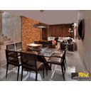 Ver imagem 4 de Kit 2 Plafons Quadrado Madeira 25x25 02 Luzes - Imbuia