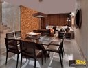 Ver imagem 4 de Kit 2 Plafons Quadrado Madeira 25x25 02 Luzes - Imbuia