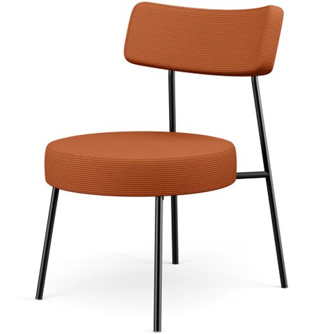Poltrona Decorativa Para Sala De Estar Base Fixa Londres L02 Tecido Terracota - Lyam Lyam Decor