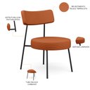 Ver imagem 4 de Poltrona Decorativa Para Sala De Estar Base Fixa Londres L02 Tecido Terracota - Lyam Lyam Decor