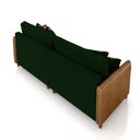 Ver imagem 7 de Sofá Montecarlo 2 Lugares 172cm Veludo/pu Verde/caramelo
