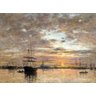 Porto de Havre Pôr do Sol - Boudin - Tela 60x82 Para Quadro - 1