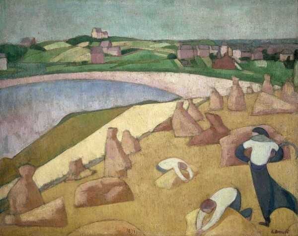 Colheita à beira-mar - Bernard - Tela 60x76 Para Quadro - 1