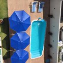 Ver imagem 4 de Ombrelone Guarda Sol 2,40m de Madeira com Base para Jardim Piscina - Nossakasa