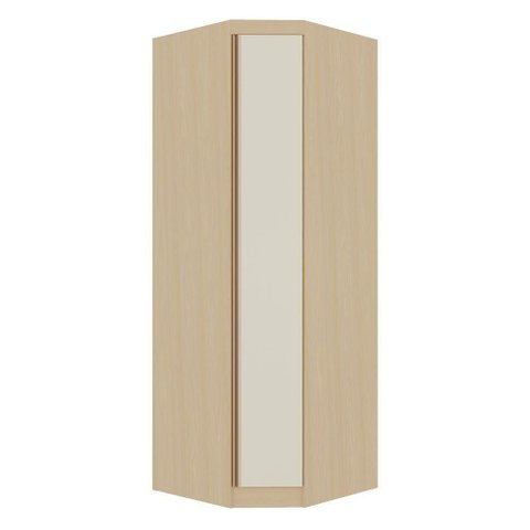 Guarda Roupa de Canto Mônaco 1 Porta de Bater sem Gavetas MDF MDP Carvalho-Off White Pérola
