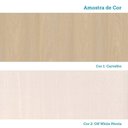 Ver imagem 2 de Guarda Roupa de Canto Mônaco 1 Porta de Bater sem Gavetas MDF MDP Carvalho-Off White Pérola