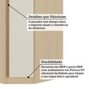 Ver imagem 3 de Guarda Roupa de Canto Mônaco 1 Porta de Bater sem Gavetas MDF MDP Carvalho-Off White Pérola
