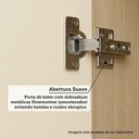 Ver imagem 4 de Guarda Roupa de Canto Mônaco 1 Porta de Bater sem Gavetas MDF MDP Carvalho-Off White Pérola