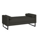 Ver imagem 1 de Recamier Berlim Base Metal 1,20m Linho Preto - Clique Decorações
