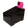 Organizador Celulares Suporte Assistência Feito De Madeira Mdf Oficina Cor Preta - 1