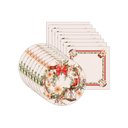 Ver imagem 2 de Kit Sousplat + Guardanapo Natal Christmas Vintage Nsw 8 Peças com Base