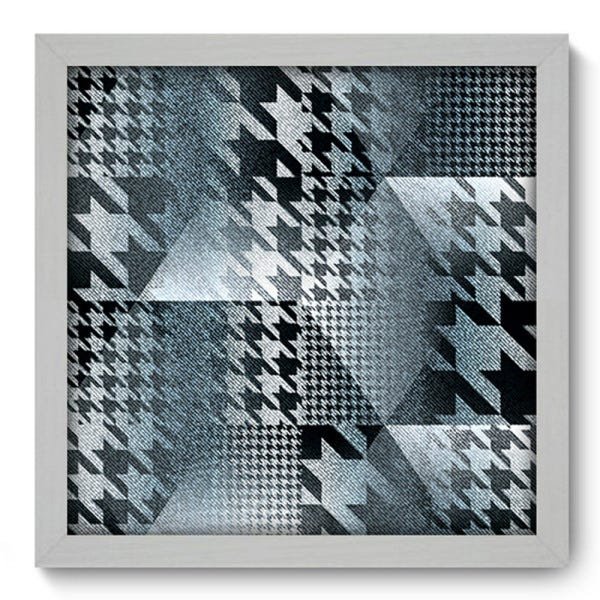 Quadro com Moldura - 33x33 - Pied de Poule - N1124 - 1