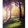 Raios de Sol na Floresta - Gercken - Tela 50x62 Para Quadro - 1