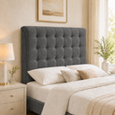 Ver imagem 4 de Cabeceira Ana Estofada Boucle p/ Cama Box Casal 140cm Quarto