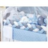 Kit Berço Nuvem Azul Masculino com Trança Lateral 12 Peças - 2