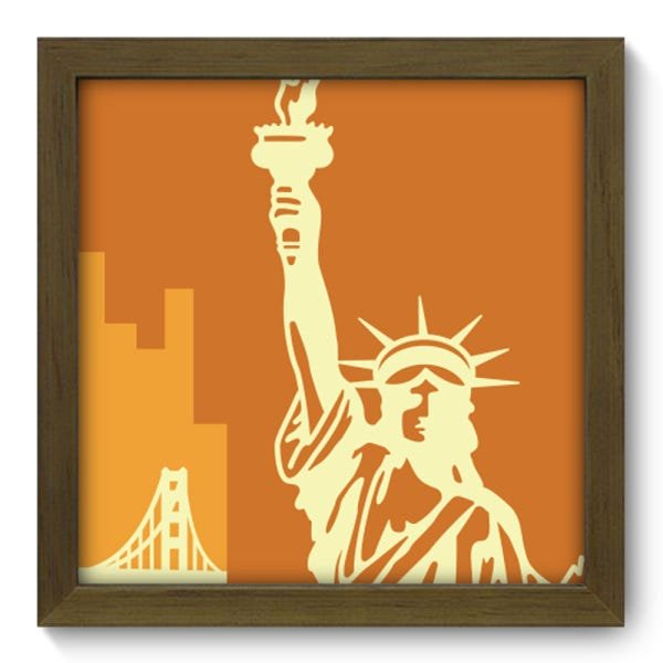 Quadro com Moldura - 22x22 - Estados Unidos - N2110 - 1