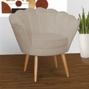 Ver imagem 2 de Poltrona Pétala Pés Palitos Sala Recepção Suede - S.a Móveis Estopar Poltrona Pétala Suede Suede Cap