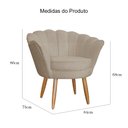 Ver imagem 5 de Poltrona Pétala Pés Palitos Sala Recepção Suede - S.a Móveis Estopar Poltrona Pétala Suede Suede Cap