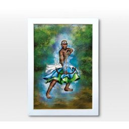 Kit Quadros Oxossi Xango Oxum Ogun e Iansã Moldura Branca - 3