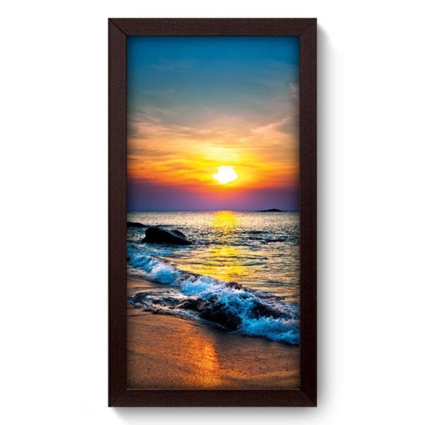 Quadro com Moldura - 19x34 - Pôr-do-Sol - N3008 - 1