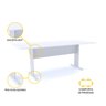 MESA DE REUNIÃO RETANGULAR PANDIN MAXXI - BRANCO MX2000 - 3