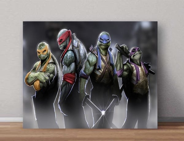 Quadros Decorativos Tartaruga Ninja 0030 - 50cm x 40cm - 2