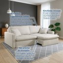 Ver imagem 6 de Sofá Retrátil e Reclinável 200cm com Almofadas Decorativas Liv Yescasa